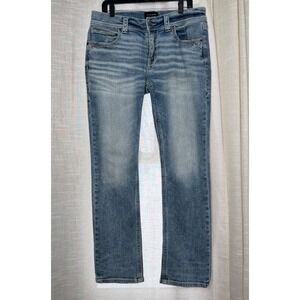 Buckle Black Fit No. 3 Straight Leg Jeans Stretch Light Wash Denim Size 33x32